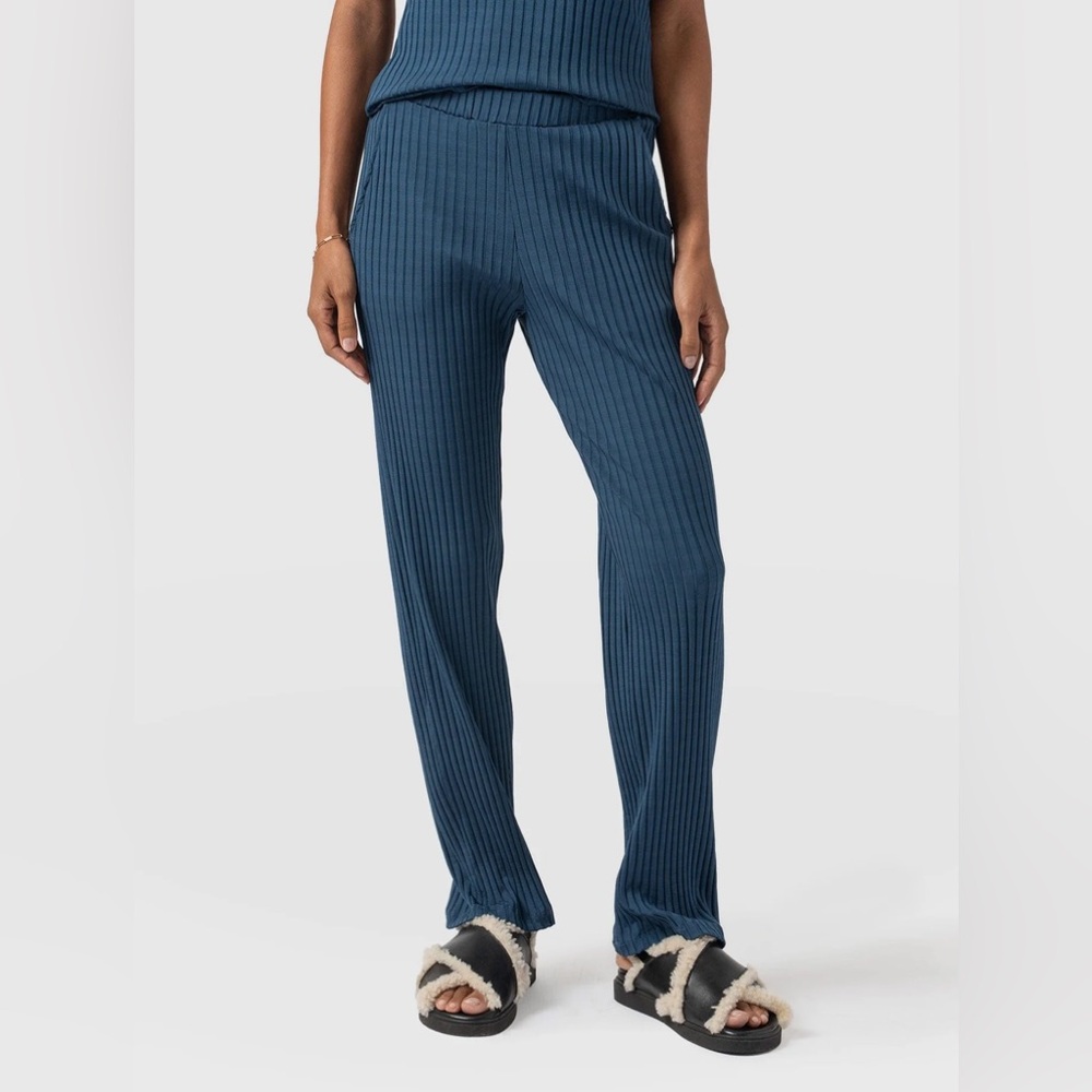 NWT SAINT + SOFIA Apartment Pant in Teal Rib